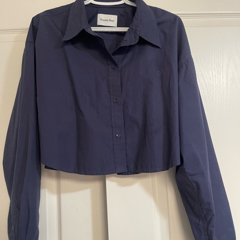 Sunday best by Aritzia cropped long sleeve top